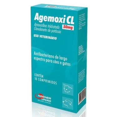 Imagem de Agemoxi CL 50mg Antimicorbiano Cães e Gatos Agener 10cpr