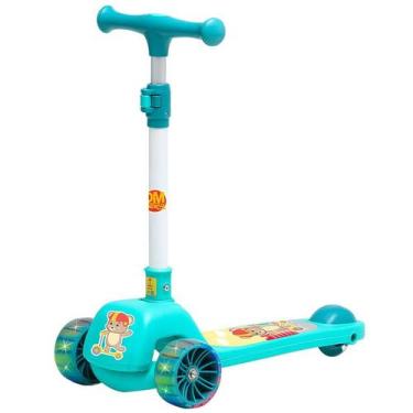 Imagem de Patinete infantil dobrável com luz Fofo azul 50 kg - DM BRASIL