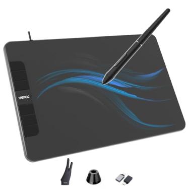 Imagem de VEIKK Tablet de desenho VK640, tablet OSU de 6 x 4 polegadas com caneta sem bateria, tablet gráfico digital para Android, Windows, Mac, Chrome Linux, suporta função de inclinação, 6 teclas de atalho