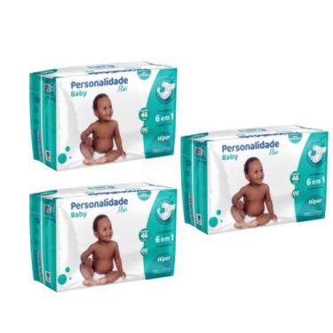 Imagem de Kit C3 Fralda Infantil Baby Plus XXG C46  - Personalidade