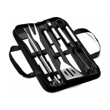 Imagem de Kit Churrasco Albatroz em Aço Inox com 9 Peças - BD-90235 - Albatroz F
