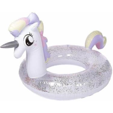 Imagem de Boia Inflável Unicórnio Com Glitter Unicorn Ring 120Cm - Bel Summer Wa