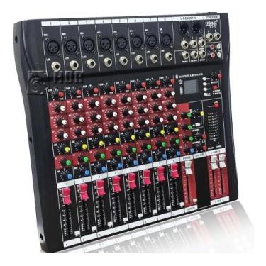 Imagem de Mesa de Som 8 Canais Phantom Power Conexão USB Bluetooth LE711 - Leleo