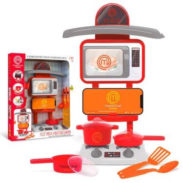 Imagem de Master Chef Junior Meu Fogão Infantil Com Panelas Suporte Para Celular