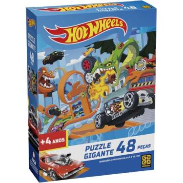 Imagem de Puzzle Gigante 48 peças Hot Wheels - Grow
