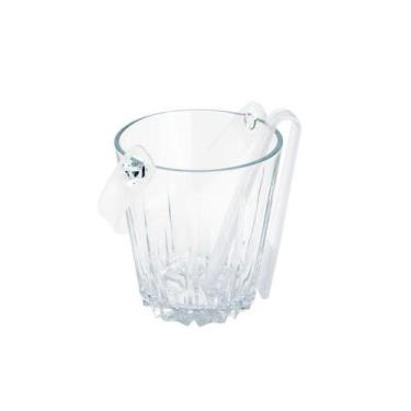Imagem de Balde para Gelo de Cristal com Alça e Pinça Plástica 800ml - Lyor