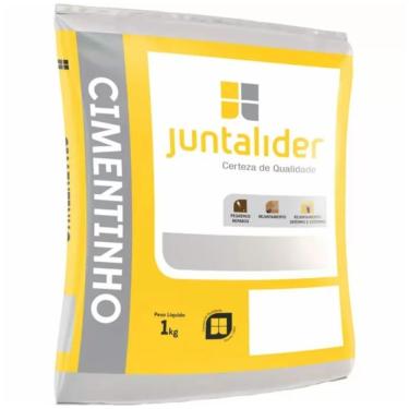 Imagem de Cimento para Pequenos Reparos Cimentinho Branco 1kg Acabamento Fino e Decorativo Juntalider
