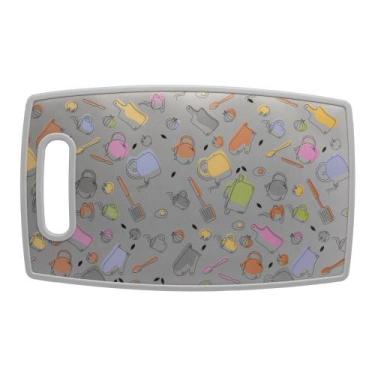 Imagem de Tábua Lyor Kitchen Cinza de Plástico 30cm x 20cm x 1cm