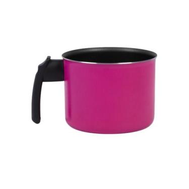 Imagem de Fervedor Leiteira Antiaderente 14cm 1,7L Rosa Nacional - Alumínio Naci