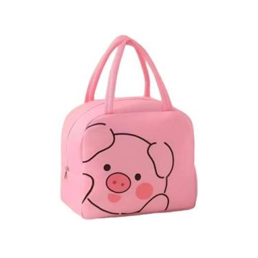 Imagem de Bolsa Térmica Lancheira Escolar com Alça Estampa Porquinho - Kapbom