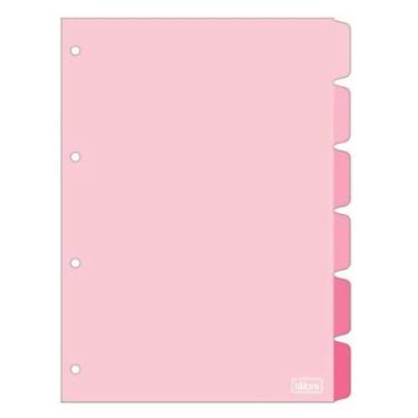 Imagem de Divisória Fichário Academie  Rosa Tilibra 06 Div  294781