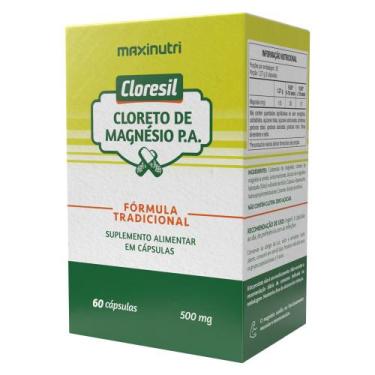 Imagem de Cloresil Cloreto Magnésio P.A 500mg 60 Cápsulas Maxinutri