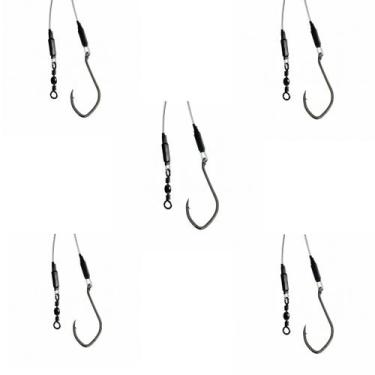 Imagem de Cabo Flexivel Nylon c/ Anzol Kenzaki River Pro 8/0 80cm 5un Pirarara P