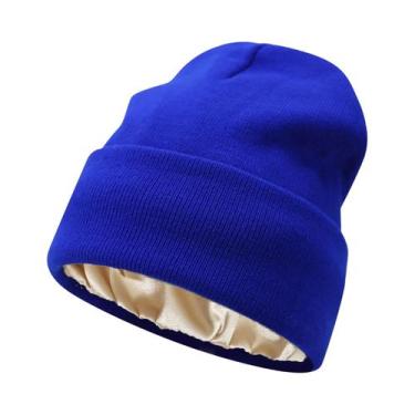 Imagem de Gorro Unissex De Inverno Com Forro De Cetim, Forro De Seda, Quente, Co