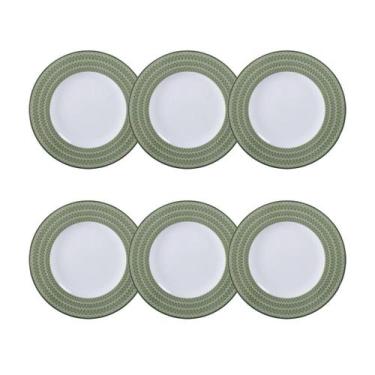 Imagem de Conjunto 6 Pratos Sobremesa Zenith Porcelana 21cm Tramontina