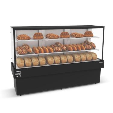 Imagem de Vitrine Confeitaria Seca Vanguard Plus 180cm CVPS 1800 220V com Iluminação LED Refrimate