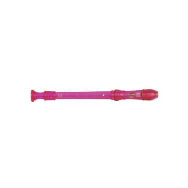 Imagem de Flauta Doce Germanica Soprano Do Rosa Transparente Dolphin