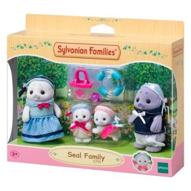 Imagem de Família Das Focas Sylvanian Families Conjunto Com Acessórios Colecioná