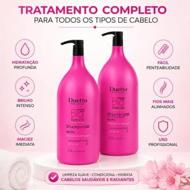 Imagem de Kit Big Repair Duetto 2,5L Shampoo e Máscara para limpeza, hidratação,