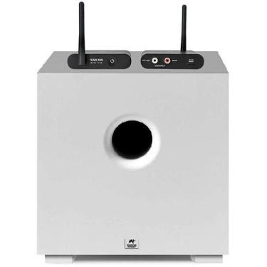 Imagem de Subwoofer Ativo AAT Compact Cube 8 Branco + Kit Áudio s/ fio