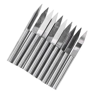 Imagem de Fresa em forma de V, pontas de gravura em aço de tungstênio premium Resistência ao desgaste durável e resistente para acrílico para plástico para madeira(0,1 mm)