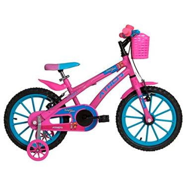Imagem de Bicicleta Aro 16 Feminino Athor Baby Lux Angel Com Cesta (Rosa+Azul)