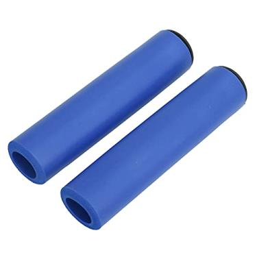 Imagem de Punhos de guidão, material de silicone longa vida útil fácil de limpar luva de guidão para MTB para bicicleta (azul, 1 par)