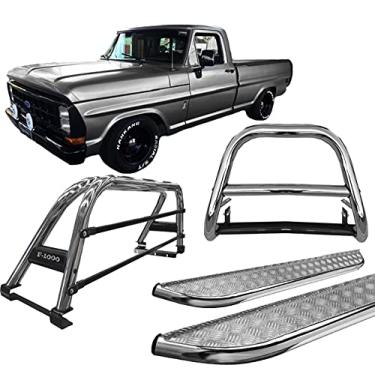 Imagem de Kit quebra mato+Estribo CH +Santo Ant DUPLO F1000 92 CROMADO