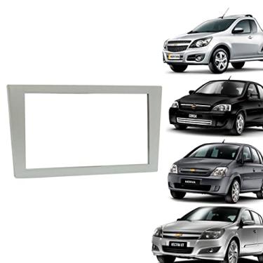Imagem de Moldura Fiamon 2 Din 7" GM Vectra GT 05/11, Meriva 03/11, Corsa 02/11 Montana 03/11 - Prata