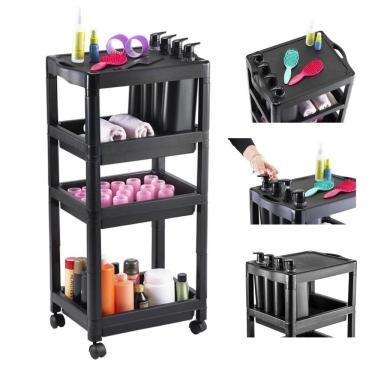 Imagem de Carrinho Auxiliar Cabeleireira 4 Prateleiras Porta Shampoo