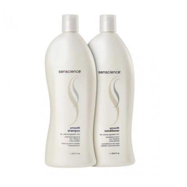 Imagem de Kit Senscience Smooth Shampoo 1000ml e Condicionador 1000ml