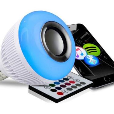 Imagem de Lâmpada Bluetooth Com Led Rgb Música 12W + Controle Remoto