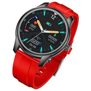Imagem de Relógio Inteligente Smartwatch Namofo2021  Cardíaca Pressão  - Vermelh