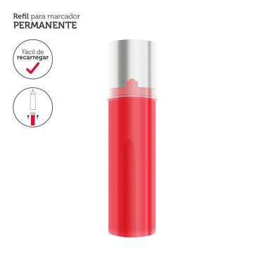 Imagem de Refil Para Marcador Permanente 3,5ml Vermelho 12 unidades Keep - MR016