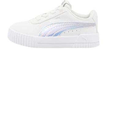 Imagem de PUMA Tênis esportivo unissex para adultos, Halo/branco/iridescente, 4 Toddler