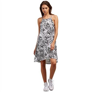 Imagem de Volcom Vestido feminino Soul Window com gola alta e tiras, Preto/branco, M
