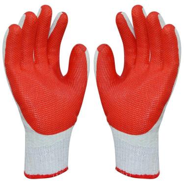 Imagem de Luva De Malha Com Latex Natural Rubber 09-G Laranja Plastcor