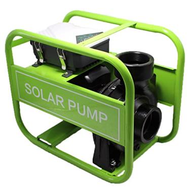 Imagem de Bomba de motor solar portátil bomba de transferência de água bomba de superfície semi-lixo bomba de água para cárter gramado jardim lagoa de irrigação piscina elevação máxima 7,8 m, verde, 5 cm