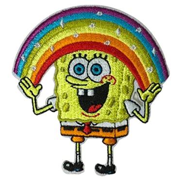 Imagem de Zen Monkey Studios Aplique de ferro 'Rainbow Bob Esponja