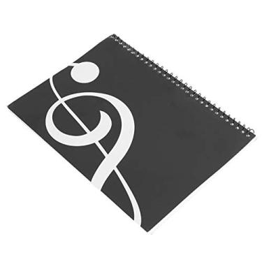 Imagem de Caderno Stave Durável para Amadores para Escrever Partitura de Música (Padrão de Notas Musicais Pretas) Accesorios de rendimiento