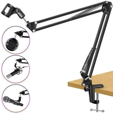 Imagem de Braço Articulado Suporte Pedestal De Mesa Para Microfones