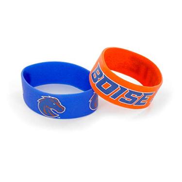 Imagem de Pulseira de borracha de silicone NCAA Boise State Broncos, pacote com 2