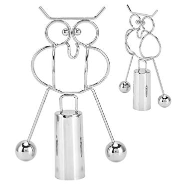 Imagem de BTER Brinquedo de equilíbrio artístico, artesanato requintado, brinquedo de equilíbrio de coruja de aço inoxidável para estudo de quarto, decoração oficial de casa para amigos ou familiares