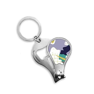 Imagem de Treliça Abstrata Plantas Arte Padrão Cortador de Unhas Abridor Chaveiro Tesoura