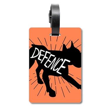 Imagem de Etiqueta de bagagem com desenho de animal preto com burro e etiqueta de bagagem, Multicolorido.