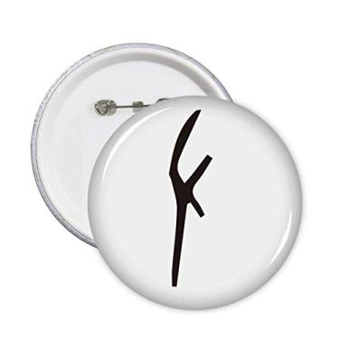 Imagem de Inscrição de osso sobrenome chinês personagem Zuo pinos crachá botão emblema acessório decoração 5 peças