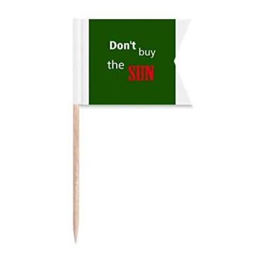 Imagem de Não compre bandeiras de palito de dente The Sun Oppose para marcação de etiquetas para bolo de festa, prato de queijo