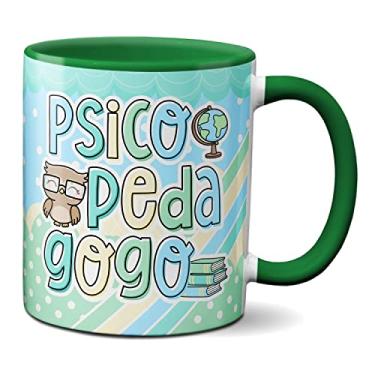 Imagem de Caneca Psicopedagogia Profissão Presente Psicopedagogo Fofo (Verde)