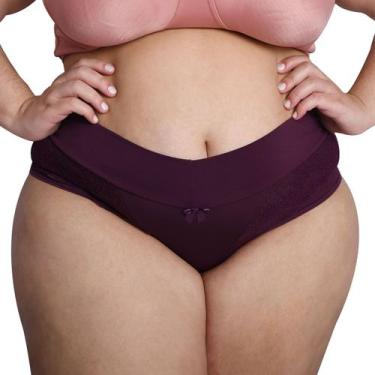 Imagem de Calcinha Gestante Plus Size Conforto Rendada Em Microfibra  - Vislumbr