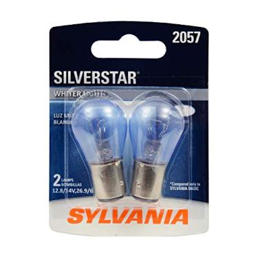 Imagem de SYLVANIA - Mini lâmpada SilverStar 2057ST.BP2 - 2057 – Luz mais brilhante e branca, ideal para luzes diurnas (DRL) e luzes de ré (contém 2 lâmpadas)